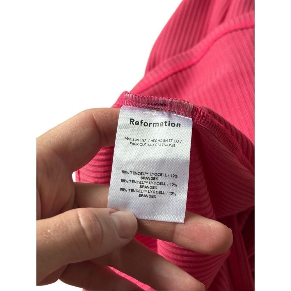 Reformation Skylar Knit Mini Dress size M Pink Sleeveless - Picture 7 of 8